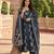 Anouk blue pure cotton anarkali regular kurta set