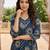 Anouk blue pure cotton anarkali regular kurta set