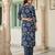 Anouk blue pure cotton straight regular kurta set