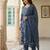 Anouk blue pure cotton straight regular kurta set