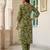 Anouk green pure cotton straight regular kurta set
