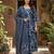 Anouk blue pure cotton anarkali angrakha kurta set