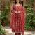 Anouk red pure cotton anarkali angrakha kurta set