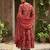 Anouk red pure cotton anarkali angrakha kurta set