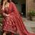 Anouk red pure cotton anarkali angrakha kurta set
