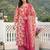 Anouk pink pure cotton straight regular kurta set