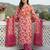Anouk pink pure cotton straight regular kurta set