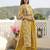 Anouk yellow pure cotton straight regular kurta set
