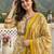 Anouk yellow pure cotton straight regular kurta set
