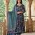 Anouk blue and pink pure cotton anarkali tierd kurta set