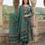 Anouk green and pink pure cotton anarkali tierd kurta set