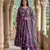 purple and pink pure cotton anarkali tierd kurta set