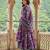 Anouk purple and pink pure cotton anarkali tierd kurta set