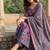 Anouk purple and pink pure cotton anarkali tierd kurta set