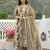 purple and beige pure cotton anarkali regular kurta set