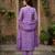 Anouk lavender printed pure cotton straight kurta set with dupatta