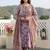 Anouk mauve printed pure cotton straight kurta set with dupatta