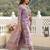 Anouk mauve printed pure cotton straight kurta set with dupatta
