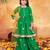 girls ethnic regular thread work kurta with sharara & with dupatta