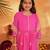 girls ethnic regular thread work kurta with sharara & with dupatta
