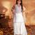 girls ethnic motifs printed regular sequinned kurta with sharara & with dupatta