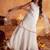 girls ethnic motifs printed regular sequinned kurta with sharara & with dupatta