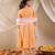 girls cotton 3/4th sleeves keyhole neck lehenga choli set with dupatta for girls (ks-orangebandhej)