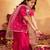 girls ethnic motifs embroidered angrakha thread work kurta with palazzos & with dupatta