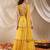 girls silk blend sleeveless v neck neck lehenga choli set with dupatta for girls (l-yellowmukaishwork)