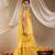 girls silk blend sleeveless v neck neck lehenga choli set with dupatta for girls (l-yellowmukaishwork)