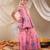 girls cotton blend sleeveless round neck lehenga choli set with dupatta for girls (sha-pinkbluekota)