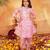 girls embroidered regular gotta patti kurta with dhoti pants