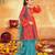 girls ethnic motifs embroidered regular thread work kurta & sharara with dupatta