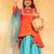 girls ethnic motifs embroidered regular thread work kurta & sharara with dupatta