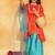 girls ethnic motifs embroidered regular thread work kurta & sharara with dupatta