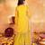 girls ethnic motifs embroidered angrakha thread work kurta & sharara with dupatta