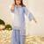 girls ethnic motifs embroidered regular thread work kurta sharara with dupatta