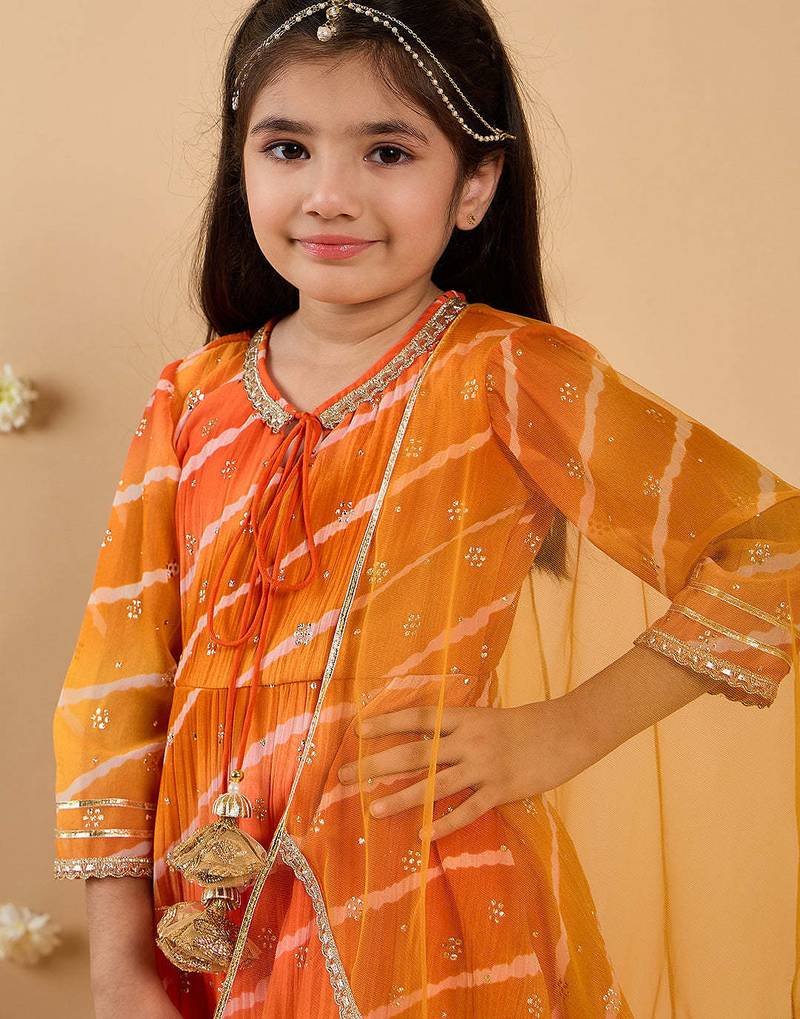 girls kurta & dhoti with dupatta set