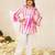 girls dyed regular pure cotton kurti with trousers