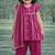 baby girl printed kurta pajama with dupatta set (ing-majentalurex)