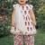 baby girls floral kurta set with dupatta (ing-whitebooti)