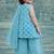 baby girl printed kurta palazzo with dupatta set (ing-bluekhaddi)