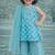 baby girl printed kurta palazzo with dupatta set (ing-bluekhaddi)