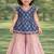 blue cotton baby girl printed kurta palazzo set