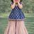 blue cotton baby girl printed kurta palazzo set