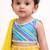 baby girl printed lehenga choli with dupatta set (ing-lyellowfoil)