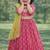 baby girl printed lehenga choli with dupatta set (ing-lgreenfoil)