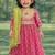 baby girl printed lehenga choli with dupatta set (ing-lgreenfoil)
