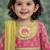 baby girl printed lehenga choli with dupatta set (ing-lgreenfoil)