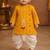 baby boy printed kurta dhoti set (inb-yellowkrishna)